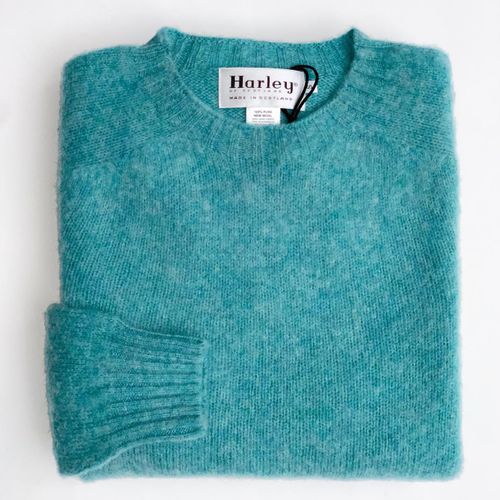 Harley Of Scotland Brushed Wool Crew Neck – Marble Gemstone