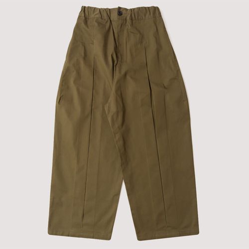 Box Pleat Trousers - Khaki