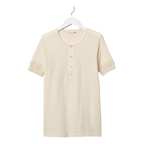 Loopwheeled Henley 5,5oz Classic Fit Nature