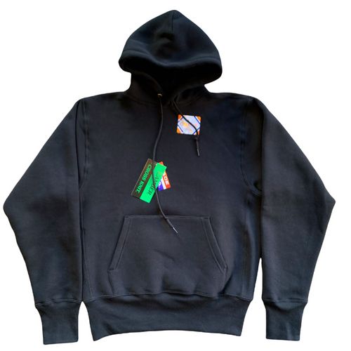 Camber 12oz Heavyweight Cross Knitted Hoodie- Black