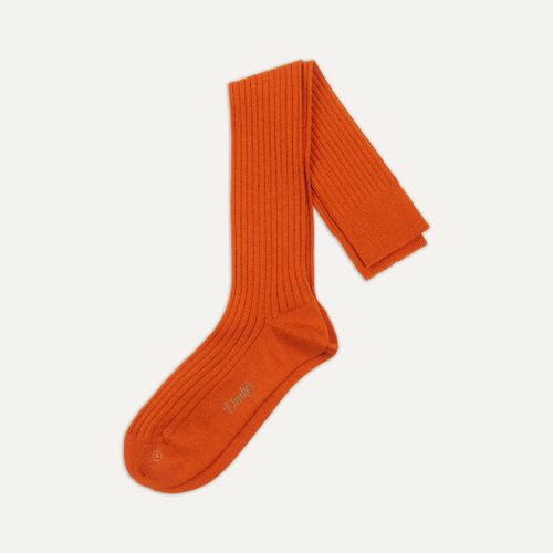 Orange Wool Over-The-Calf Socks