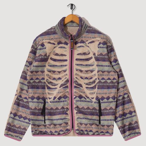 Ashland Stripe & Bone Zip Fleece - Purple