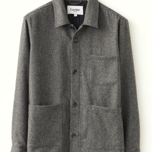 Lambswool Overshirt - Grey