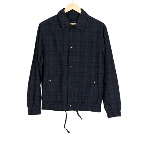 French Coat Jacket Black Grey Check