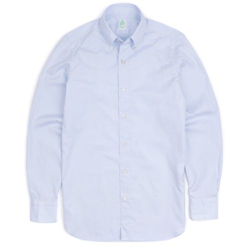 Finamore Gaeta Classic Cotton Leonardo Button Down Sport Shirt: Fine Oxford Blue