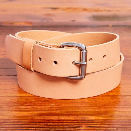 "Standard" 11oz Leather Belt in Natural