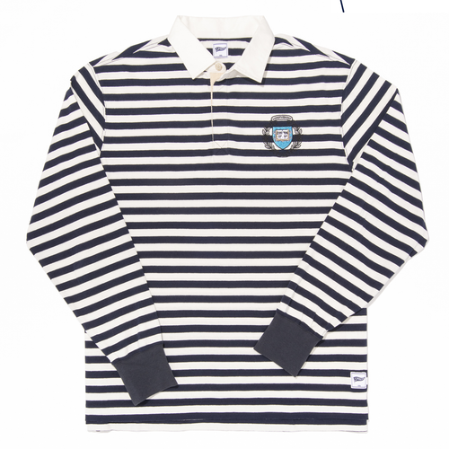 Yale Stripe Rugby Shirt - White/navy