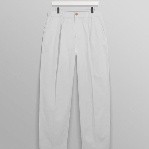 Milo Trousers Off White Cotton Twill