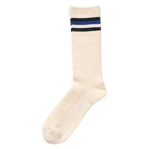 Kamakura Vintage Ivy Socks- Blue/Navy Stripe