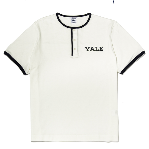 Yale Pique Henley Shirt - White