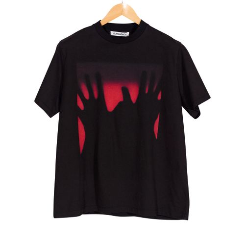 Box T-Shirt Red Taste of Hands Print