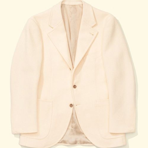 'Shaggy Dog' Lambswool Sport Jacket - Cream'Shaggy Dog' Lambswool Sport Jacket - Cream