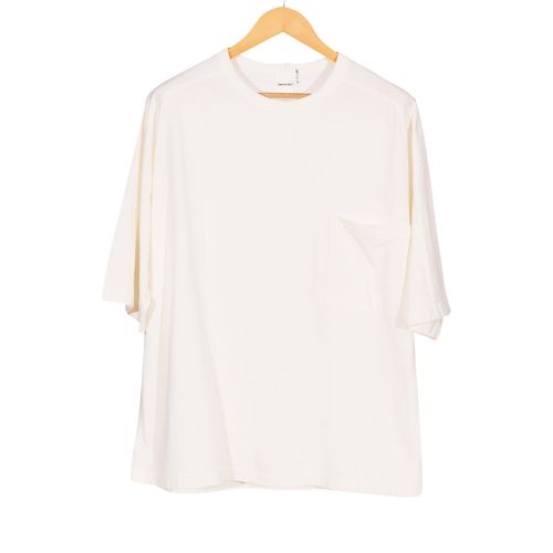 Max Weight Jersey Dolman Sleeve T-Shirt Off White Cotton