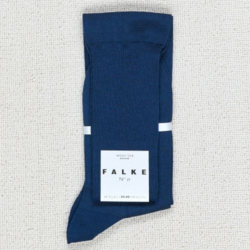 Falke 15451 Royal Blue Merino Wool/Silk Plain Long Socks (NOS)