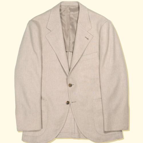 Merino Wool/Cashmere Sport Jacket - IvoryMerino Wool/Cashmere Sport Jacket - Ivory