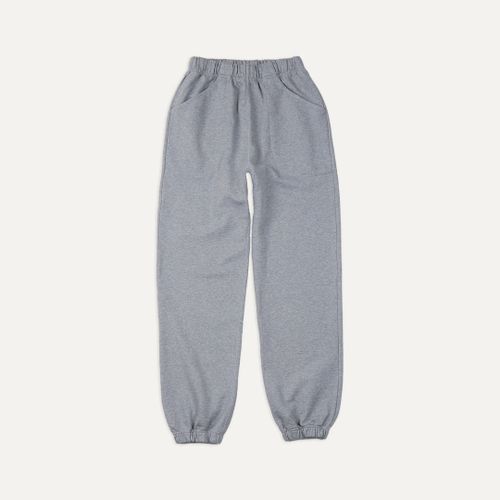 Grey Melange Cotton Jogging Bottoms