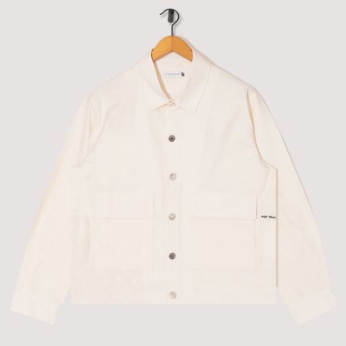 Full Button Linen Jacket - Off White