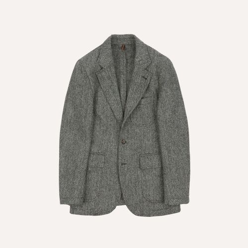 Grey Herringbone Harris Tweed Games Blazer Mk. VII