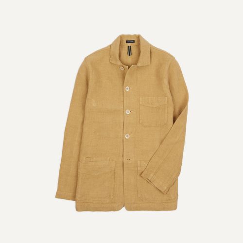 Sand Linen Five-Pocket Chore Jacket