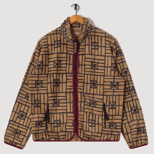 Folk Domino Zip Fleece - Beige