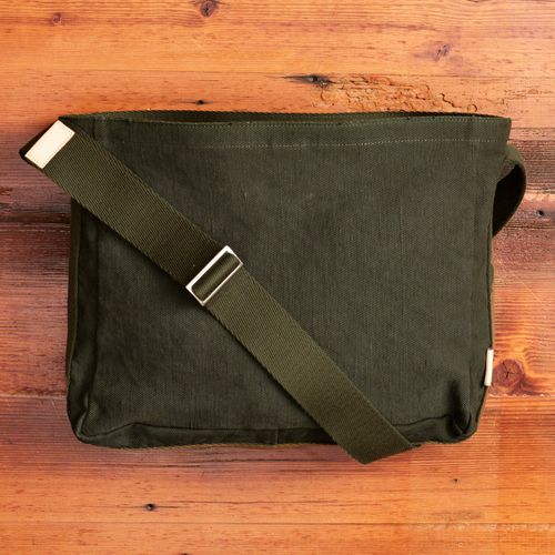 Square Shoulder Bag in Khaki Green