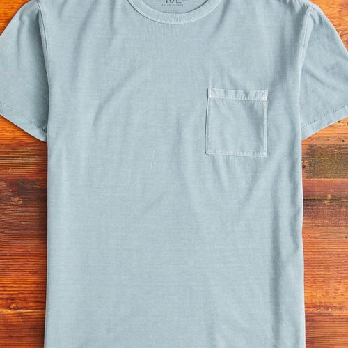 Vintage Knit Pocket T-Shirt in Sea Green