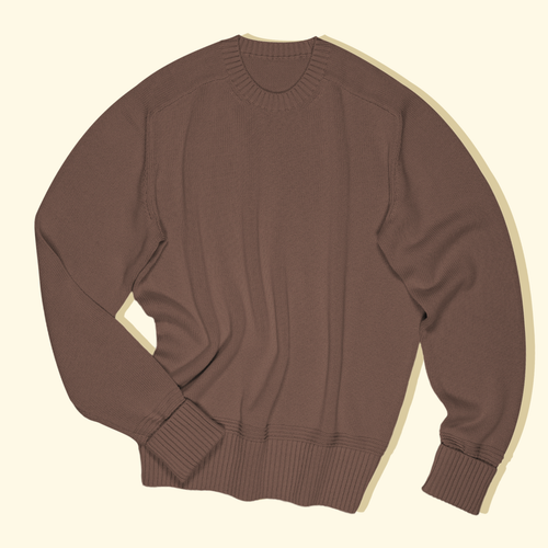 Knitted Sweater - Clay BrownKnitted Sweater - Clay Brown