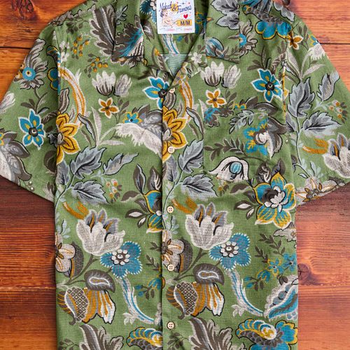 "Vintage Pique" Aloha Shirt in Green