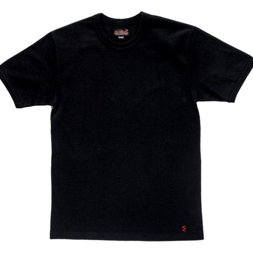 11oz Cotton Knit Crew Neck T-Shirt Black