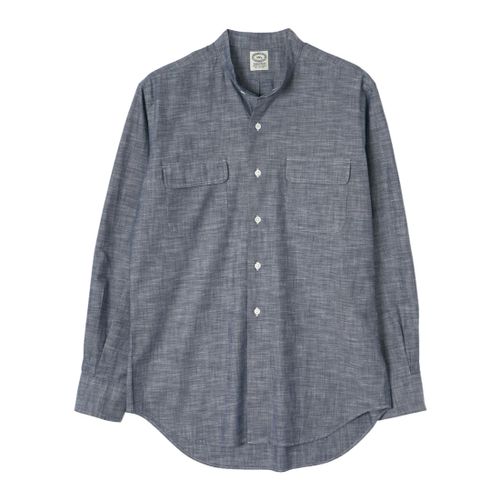 Kamakura Vintage Ivy Band Collar- Dark Chambray