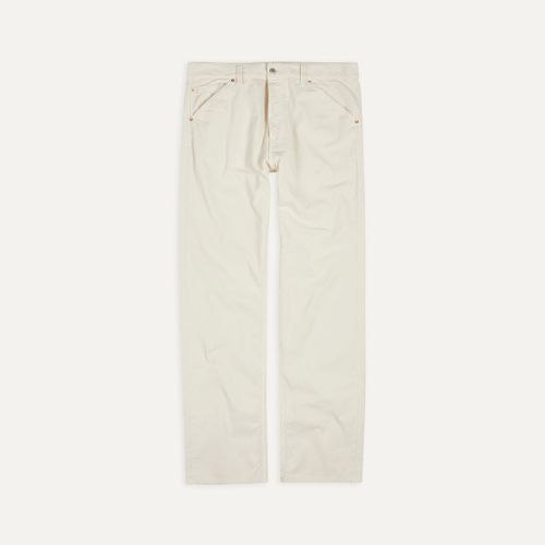 Ecru Japanese Selvedge Needlecord Five-Pocket Trousers