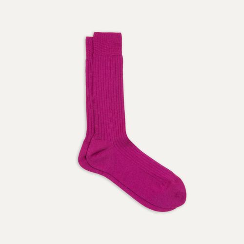 Magenta Wool Mid-Calf Socks