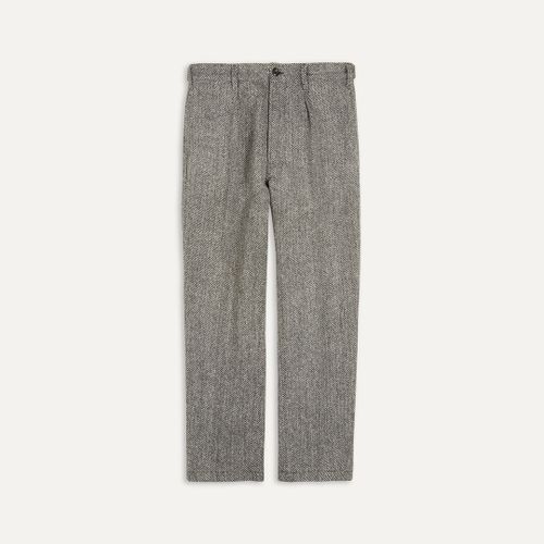 Grey Harris Tweed One Pleat Games Trousers