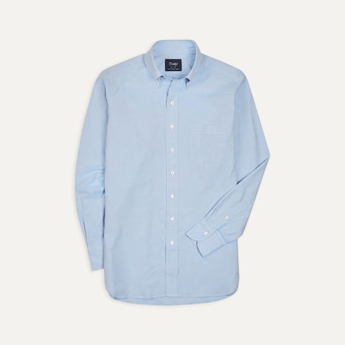 Blue Pinpoint Oxford Cotton Cloth Button-Down Shirt