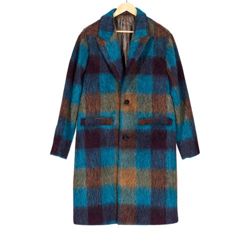 Fulvio Cashmere Blend Multi Check Coat