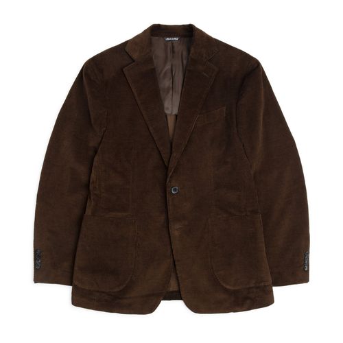 Trunk Wigmore Italian Cotton Needlecord Suit Jacket: Bitter Chocolate