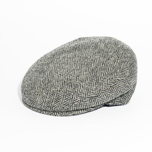 Harris Tweed Ivy Cap - Grey Herringbone