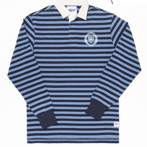 Yale Stripe Rugby Shirt - Blue/navy