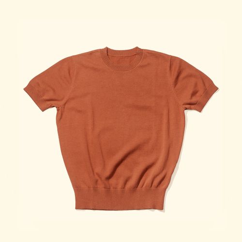 Knitted T-Shirt - RustKnitted T-Shirt - Rust