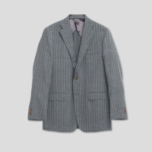 Grey Chalkstripe Suit - Fox Air