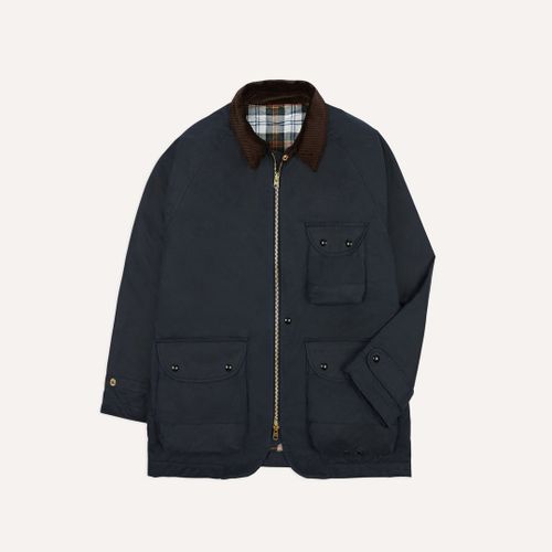 Navy Waxed Coverall Jacket