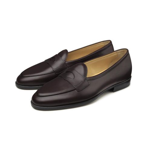 Baudoin & Lange Grand Fleurus Penny Loafers- Dark Brown Noble Calf