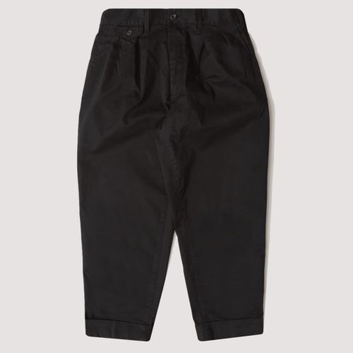 2 Pleat Twill Trouser - Black