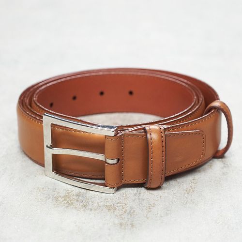 Carmina C02571-023-001 Chestnut Calf with Nickel Buckle Belt (NOS)