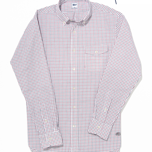 White/blue/red Plaid Shirt - Trim Fit