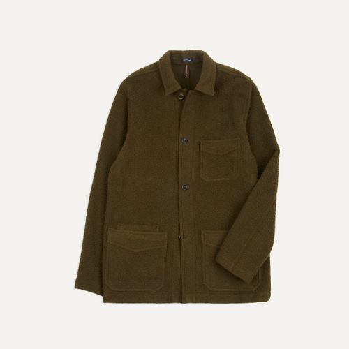 Olive Casentino Wool Five-Pocket Chore Jacket