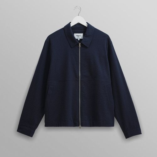 Eldon Jacket Navy Seersucker