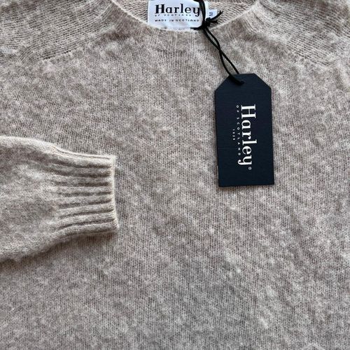 Harley Of Scotland Brushed Wool Crew Neck – Oatmeal