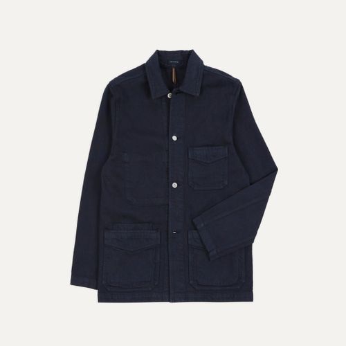 Navy Heavy Twill Cotton Five-Pocket Chore Jacket