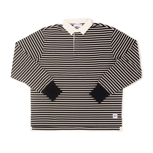 Striped Rugby Shirt - White/navy